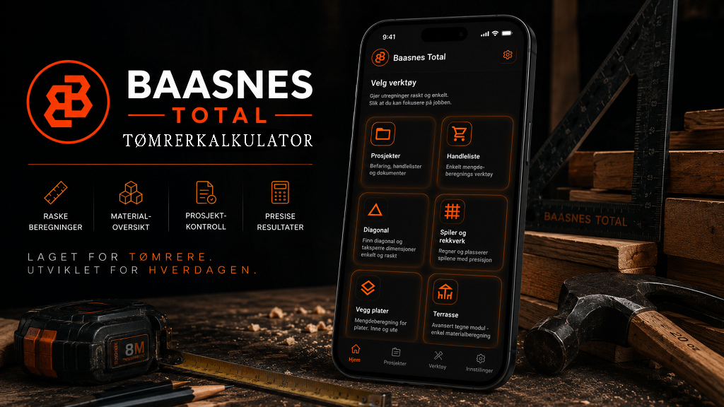 Baasnes Total – Tømrerens Lommekalkulator