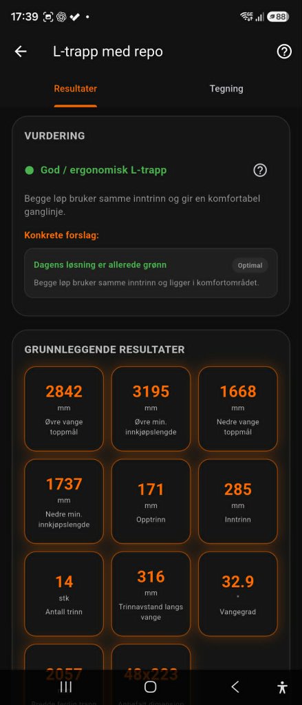 L-trapp resultater